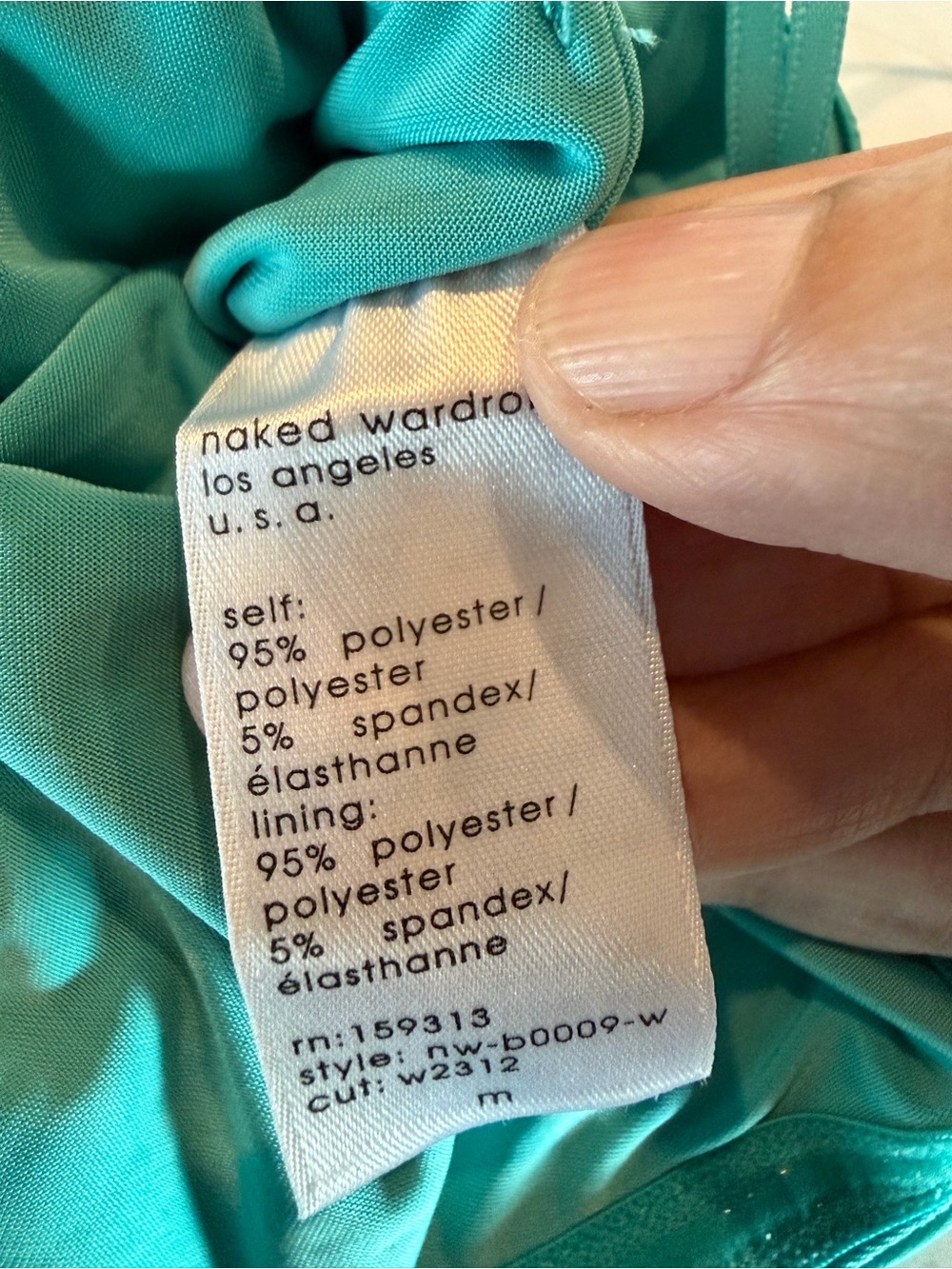naked wardrobe Teal Green Strapless Bodysuit M - Picture 5 of 5